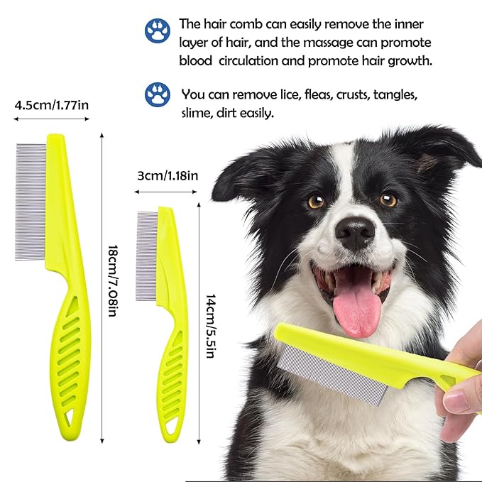 Pet Hair Flea Comb for Dogs Cats Small Accessories