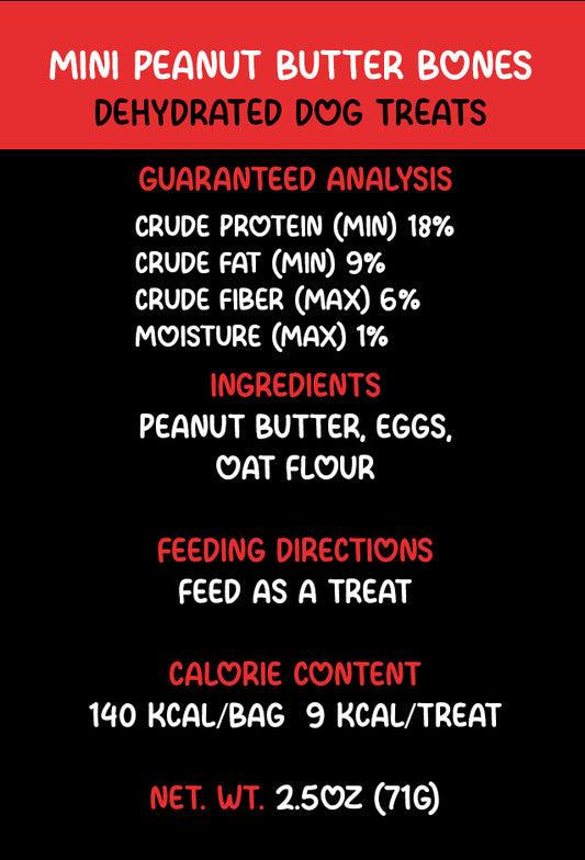 Peanut Butter Bones (MINI) Treats