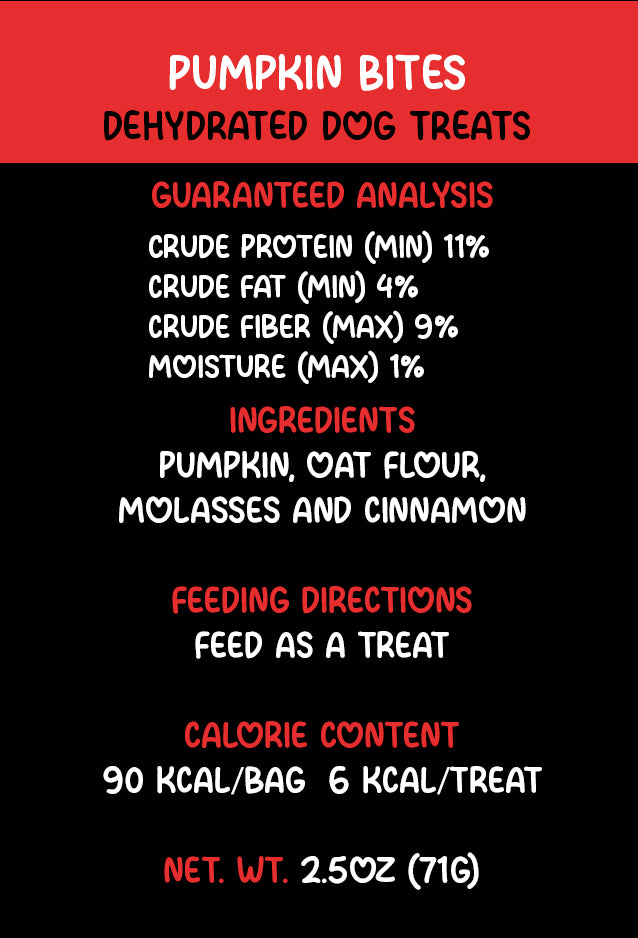 Pumpkin Bites Baked Dog Treats