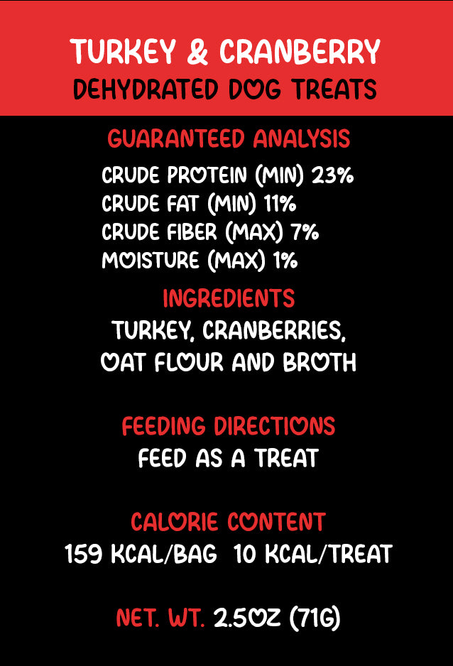 Turkey and Cranberry Baked Dog Treats