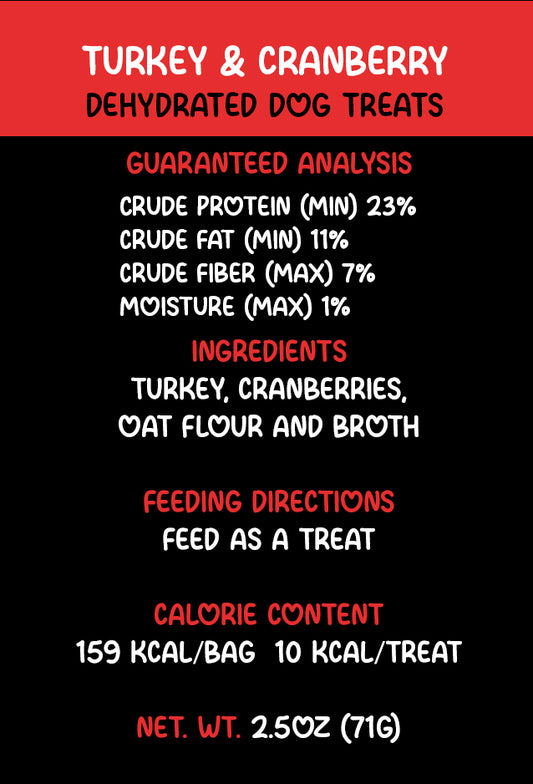 Turkey and Cranberry Baked Dog Treats