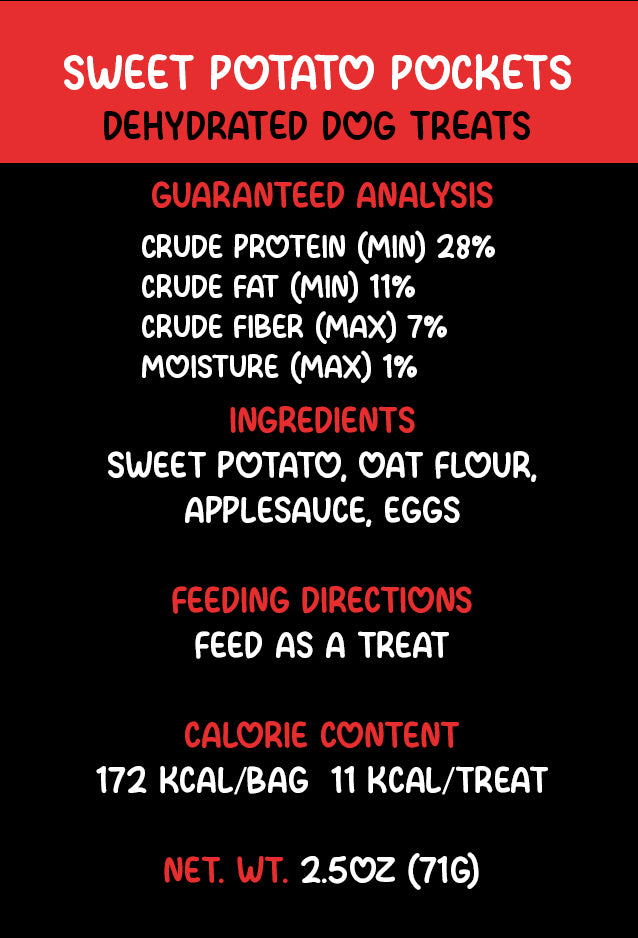 Sweet Potato Pockets Baked Dog Treats