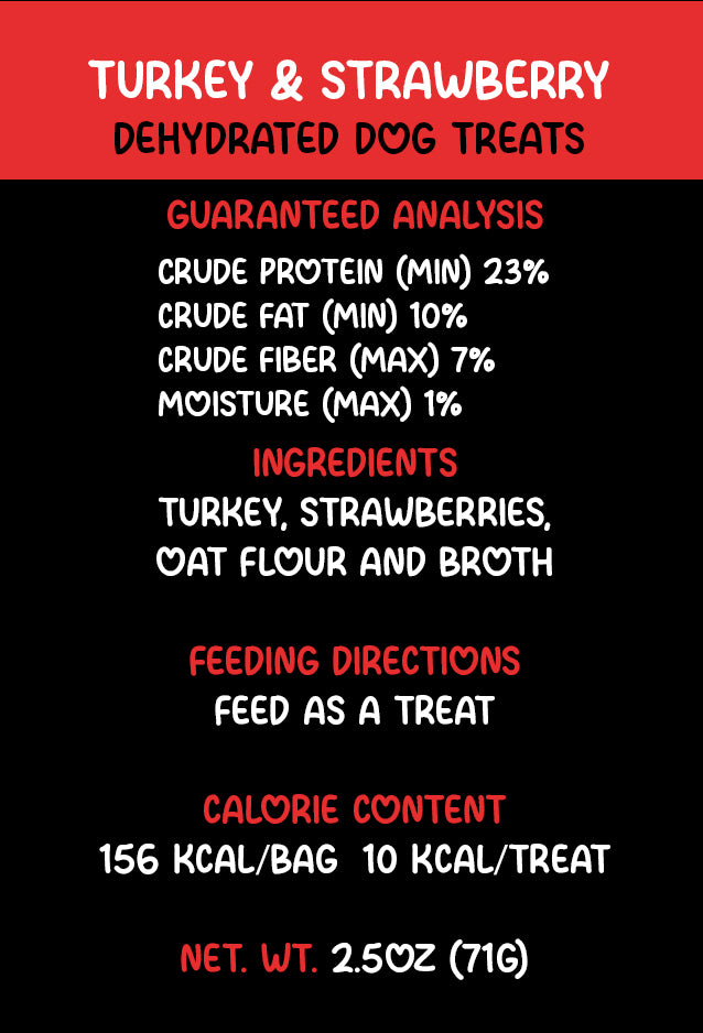 Turkey and Strawberry Baked Dog Treats